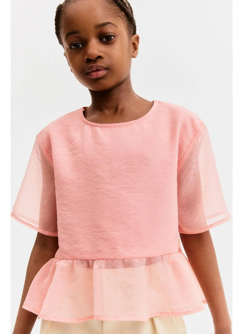 H&M Chiffon peplum top